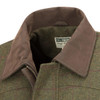 Olive/Wine Hoggs of Fife Mens Tummel Tweed Field Coat Collar