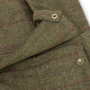 Olive/Wine Hoggs of Fife Mens Tummel Tweed Field Coat Popper Pocket