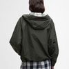 Olive/Ancient Tartan Barbour Womens Mae Showerproof Jacket Back
