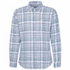 Blue Barbour Mens Birdport Linen Blend Tailored Fit Shirt