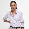 Pink/Hessian Tartan Barbour Womens Derwent Shirt Front