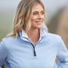 Sky Blue Schoffel Womens Appletree Bay 1/4 Zip Jumper Lifestyle Detail