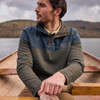 Peat green Schoffel Mens Helford Heritage Sweatshirt lifestyle