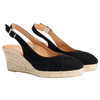 Black Suede Barbour Womens Hazel Espadrille Wedge