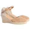 Tan Suede Barbour Womens Elder Espadrille Wedge