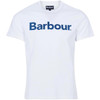 White Barbour Mens Logo Tee