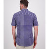 Indigo Check Swanndri Mens Lancewood Short Sleeved Shirt Back