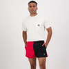Red Swanndri Mens Chequered Rugby Shorts Front