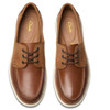 Dark Tan Leather Clarks Mens Bratton Boat Shoe