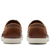 Dark Tan Leather Clarks Mens Bratton Boat Shoe