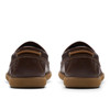 Dark Brown Leather Clarks Mens Bratton Boat Shoe
