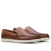 Dark Tan Leather Clarks Mens Bratton Loafer