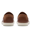 Dark Tan Leather Clarks Mens Bratton Loafer back