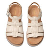 Cream leather Clarks Womens Arwell Sun Sandal top