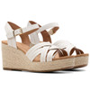Cream leather Clarks Womens Sabina Strap Espadrille