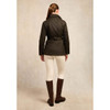 Dark Olive Holland Cooper Womens Belted Wax Jacket On Model Back