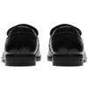 Black Leather Clarks Mens Brandon Step Shoe Back
