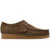 Dark Olive Suede Clarks Mens WallabeeEVO Shoe Side
