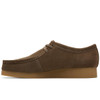 Dark Olive Suede Clarks Mens WallabeeEVO Shoe Side