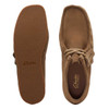 Dark Sand Suede Clarks Mens WallabeeEVO Shoe Top View and Sole View