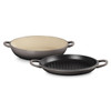 Le Creuset 30cm Cast Iron Shallow Casserole with Grill Lid