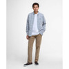 Light Grey Barbour Mens Southfield Tailored Shirt On Model