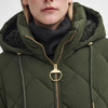 Olive/Ancient Barbour Womens Kirkton Puffer Jacket Collar