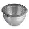  Le Creuset Stainless Steel Mixing Bowl With Glass Lid 27cm