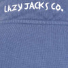 Denim Lazy Jacks Mens LJ700 Pique 1/4 Zip Sweatshirt Back Detail