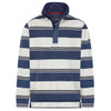 Denim Lazy Jacks Mens LJ700S Striped Pique 1/4 Zip Sweatshirt