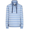 Sky Lazy Jacks Womens LJ301S Striped Pique Button Neck Sweatshirt