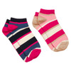  Pink/Blue Joules Womens Rilla Set of Two Trainer Socks