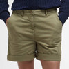 Khaki Barbour Womens Chino Shorts SS25 Front
