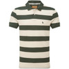Schoffel Mens St Ives Heritage Polo Shirt Green Stripe front
