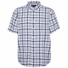 Navy Barbour Mens Glover Short Sleeve Linen Blend Regular Fit Shirt
