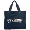 Navy/Stone Barbour Logo Holiday Tote Bag