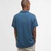 Dusk Blue Barbour Mens Dymchurch Seersucker Polo Shirt Back