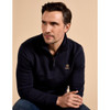 Navy Dubarry Mens Boyce Zip Neck Sweatshirt Lifestyle