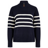 Navy Dubarry Womens Fonthill Striped Zip Neck Jumper