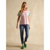 Pink Hotch Potch Joules Womens Ellie Short Sleeve Top On Model