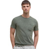 Light Moss Barbour Mens Pigment Dyed Slub T-Shirt Front