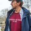 Burgundy Hoggs Of Fife Mens Canonbie Printed T-Shirt Lifestyle 3