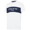 White/Navy/White Hoggs Of Fife Mens Dalbeattie Colour Block T-Shirt