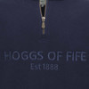 Navy Hoggs Of Fife Mens Galloway 1888 Plain 1/4 Zip Sweatshirt Chest