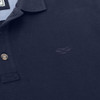 Navy Hoggs Of Fife Mens Newton Pique Polo Shirt Chest