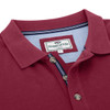 Burgundy Hoggs Of Fife Mens Newton Pique Polo Shirt Collar