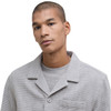 Concrete Barbour Mens Sandwood Waffle Overshirt Collar