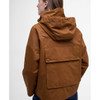Rust Brown Barbour Womens Cecile Showerproof Jacket Back