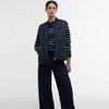 Navy Stripe Barbour Womens Hawkins Top PRE-AW25 On Model