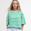 White/Kelly Green Babour Womens Abby Top On Model